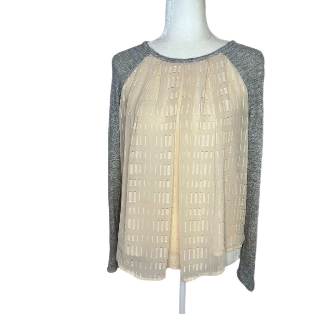 Anthropologie Sheer Blouse. Fully Lined. Sunday in Brooklyn. Sz XS. Great Cond!!